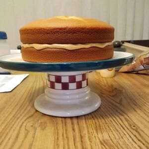 Decorated Stoneware Dishwasher Safe Cake Stand